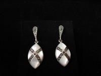 Pendientes nácar blanco